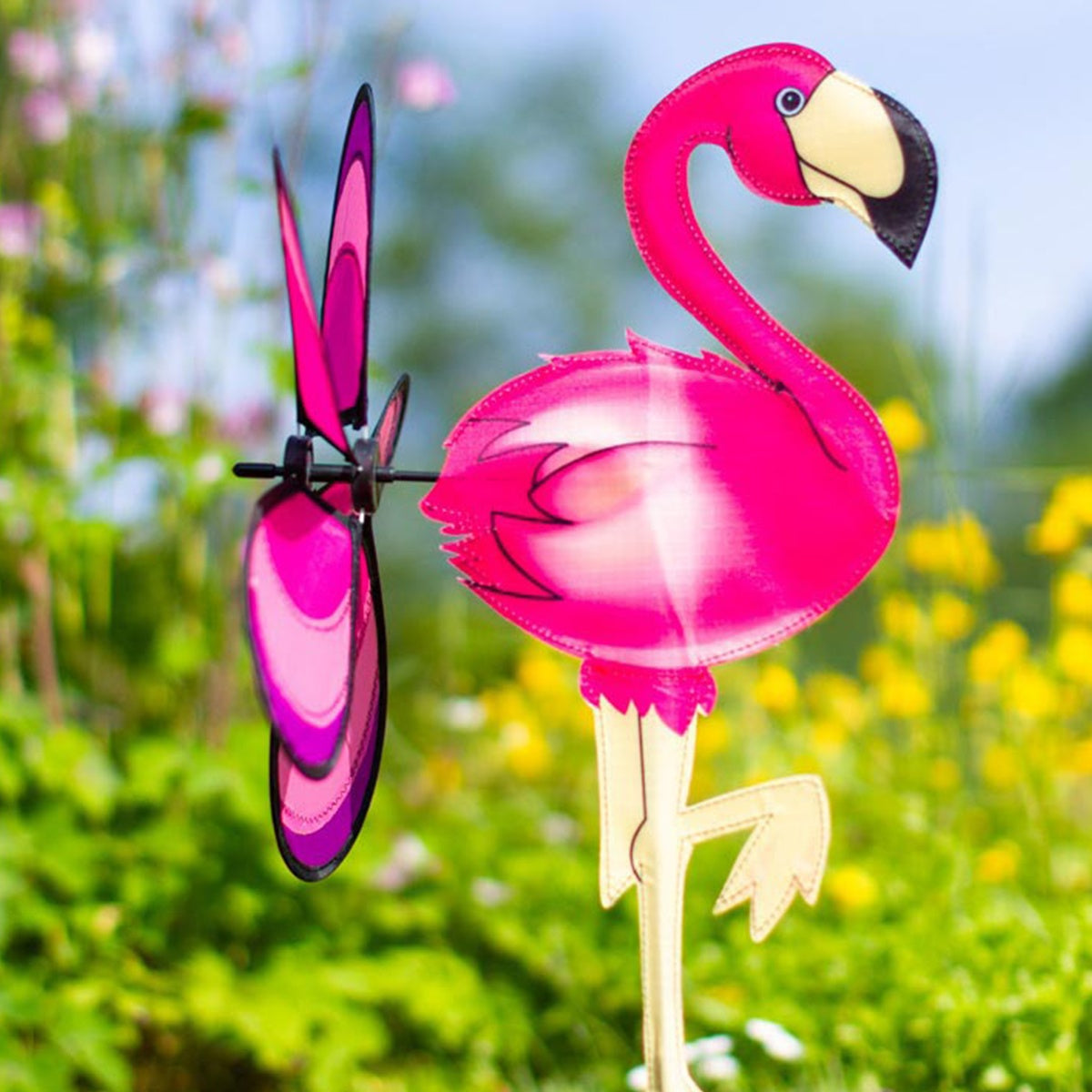 Windrad Windspiel HQ Spin Critter Flamingo Garten Dekoration