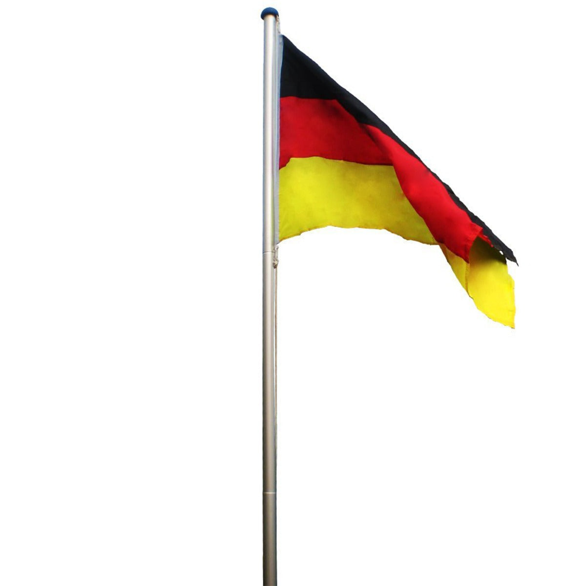 Fahnenmast ca. 4 Meter Flaggenmast Fahnenstange mit Deutschland Flagge